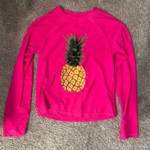 Girls long sleeve swimming shirt, size L (10/12)